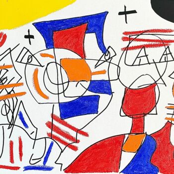 Peinture intitulée "Waste of Space" par David Bustos Jr, Œuvre d'art originale, Marqueur