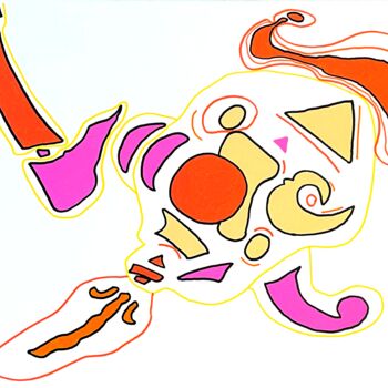 Peinture intitulée "Lay There and Take…" par David Bustos Jr, Œuvre d'art originale, Marqueur