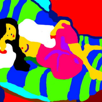 Allongé sur une couverture