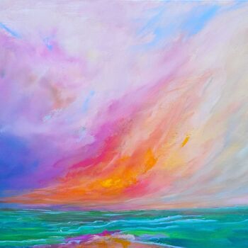 Malerei mit dem Titel "Endless Sun" von Sophia Kühn, Original-Kunstwerk, Acryl