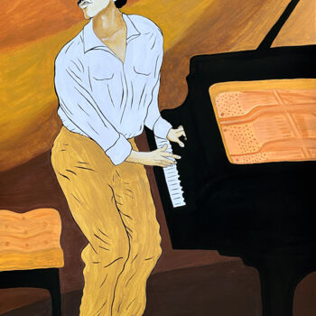 "keith jarrett III" başlıklı Tablo Bachi Jincharadze tarafından, Orijinal sanat, Petrol