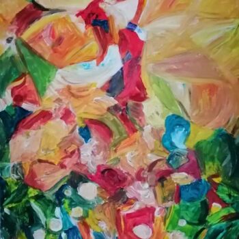 Painting titled "Regarde toujours ve…" by Audran, Original Artwork, Acrylic