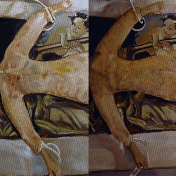 数字艺术 标题为“Peinture livresque.…” 由José Sales Albella, 原创艺术品, 油