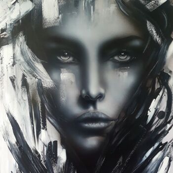 Peinture intitulée "" Faith "" par Cel . B, Œuvre d'art originale, Acrylique Monté sur Châssis en bois