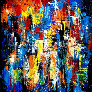 Pintura intitulada "Abstract thought" por Jovanart, Obras de arte originais, Acrílico
