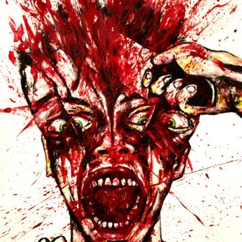 Painting titled "The Butcher" by Vaxo Lang, Original Artwork, Acrylic
