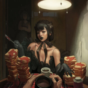 Arts numériques intitulée "Hell of a Sandwich…" par Evgeniya Gudkova (Giffka), Œuvre d'art originale, Travail numérique 2D