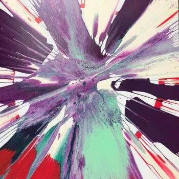 Painting titled "IRIDIS" by Guido Mannini, Original Artwork, Enamel Mounted on Wood Panel