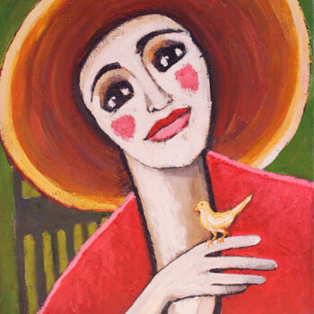 Pintura intitulada "Adela" por Albert Cruells, Obras de arte originais, Acrílico Montado em Armação em madeira
