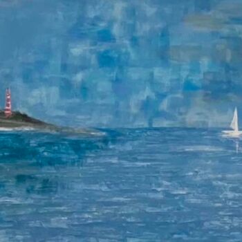 Peinture intitulée "Saint—Jean-Cap-Ferr…" par Agata Caliendo - Krystkowiak, Œuvre d'art originale, Acrylique