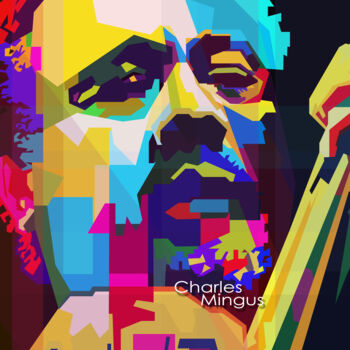 Arte digitale intitolato "Charles Mingus Amer…" da Fariza Abdurrazaq, Opera d'arte originale, Stampa digitale