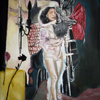 Digital Arts titled "Personnage.07" by José Sales Albella, Original Artwork, Oil