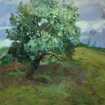 Peinture intitulée ""Evening wind''" par Raffi Ghazaryan, Œuvre d'art originale, Huile Monté sur Châssis en bois