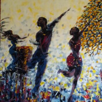 "The dance game" başlıklı Tablo Mbongeni tarafından, Orijinal sanat, Akrilik