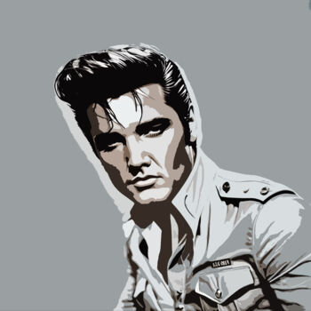 数字艺术 标题为“Elvis Presley No.1” 由Ninn, 原创艺术品, AI生成的图像