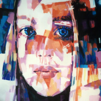 Peinture intitulée "PORTRAIT. B" par Aleksandr Ilichev, Œuvre d'art originale, Acrylique