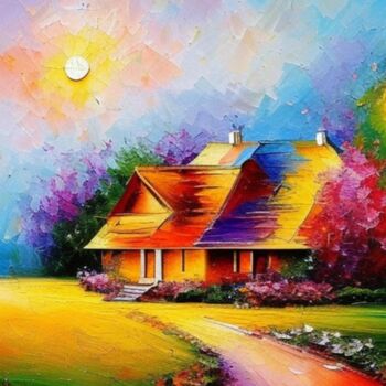 Цифровое искусство под названием "Colorful day" - Slobodanka Ivancevic, Подлинное произведение искусства, Изображение, сгене…