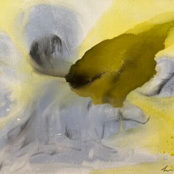 Painting titled "Beginning of spring" by Hui Li, Original Artwork, Acrylic Mounted on Wood Stretcher frame