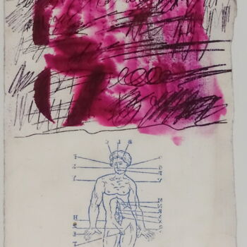 Gravures & estampes intitulée "Musique" par Xavier Debeerst, Œuvre d'art originale, Monotype