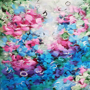 Malerei mit dem Titel "Peaceful Beginnings" von Racquel Miller, Original-Kunstwerk, Acryl