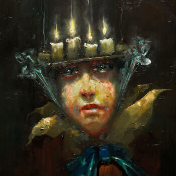 Peinture intitulée "in front of the mir…" par Pavel Filin, Œuvre d'art originale, Huile Monté sur Châssis en bois