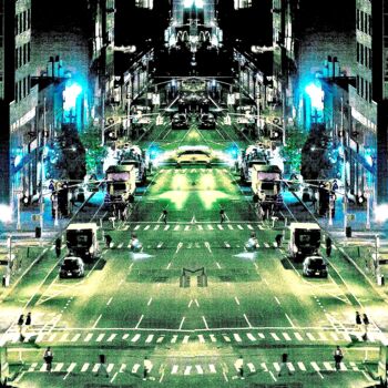 Photography titled "City Streets 23-1a3c" by Ken Lerner, Original Artwork, Digital Photography