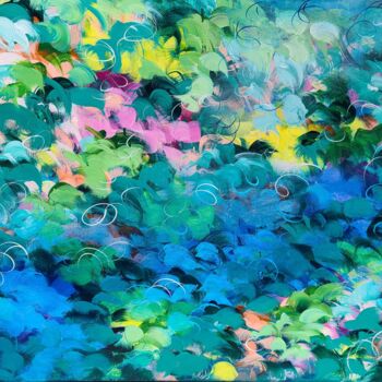 Malerei mit dem Titel "Down a Soothing Path" von Racquel Miller, Original-Kunstwerk, Acryl