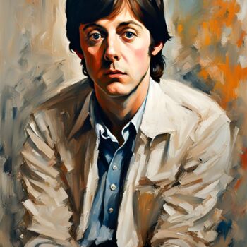 Digital Arts titled "Paul McCartney" by Mankdhani, Original Artwork, AI generated image