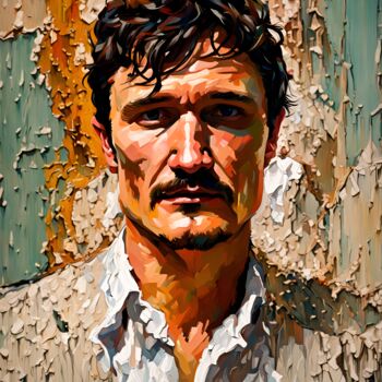 Digital Arts με τίτλο "Pedro Pascal" από Mankdhani, Αυθεντικά έργα τέχνης, Εικόνα που δημιουργήθηκε με AI