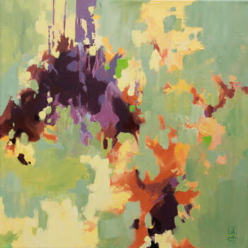 Malerei mit dem Titel "NAISSANCE" von Fabia Zobel, Original-Kunstwerk, Acryl Auf Keilrahmen aus Holz montiert