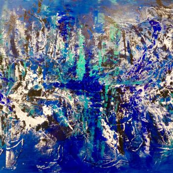 Peinture intitulée "ECLAT DE L'ICEBERG" par Marie Hélène Vaucher, Œuvre d'art originale, Acrylique
