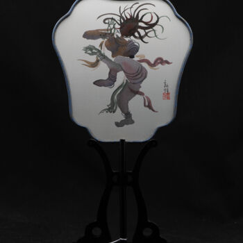 Malarstwo zatytułowany „Dancer of the Bodhi…” autorstwa Rui Wang, Oryginalna praca, Akwarela