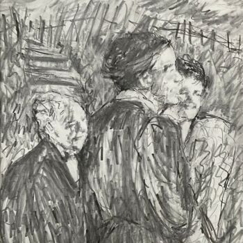 Dessin intitulée "To see the waves." par Victoria General, Œuvre d'art originale, Crayon