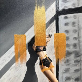 Malerei mit dem Titel "lace" von Olha Bozhko, Original-Kunstwerk, Öl Auf Holzplatte montiert