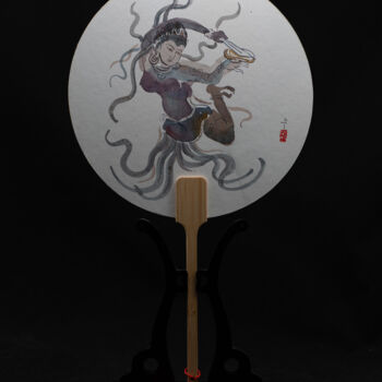 绘画 标题为“Dancer of the Bodhi…” 由Rui Wang, 原创艺术品, 水彩