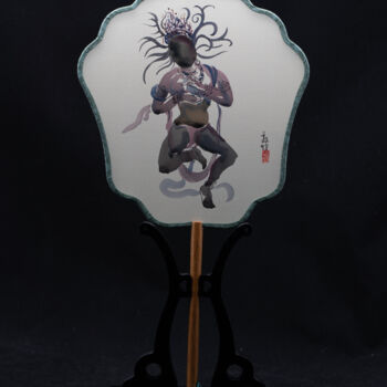 Malarstwo zatytułowany „Dancer of the Bodhi…” autorstwa Rui Wang, Oryginalna praca, Akwarela