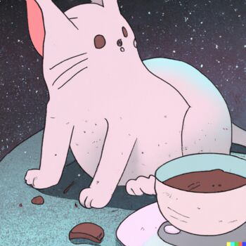 Grafika cyfrowa / sztuka generowana cyfrowo zatytułowany „Meowgical” autorstwa Gerard Yadav, Oryginalna praca, Obraz generow…