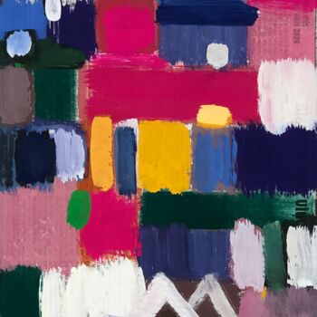 Painting titled "Go home for Christm…" by Tung Duc Pham, Original Artwork, Gouache