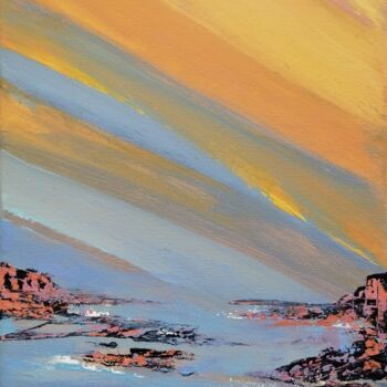 Painting titled "INSPIRATION" by Véronique Migliore, Original Artwork, Acrylic Mounted on Wood Stretcher frame