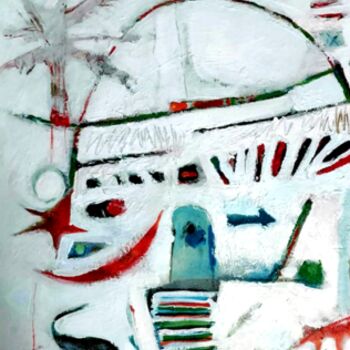 Painting titled "Le temple du nord" by Nacir Imache, Original Artwork, Acrylic