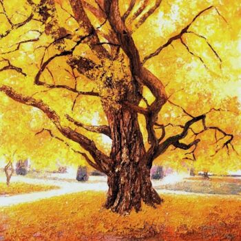 "Ginkgo Biloba  "Sym…" başlıklı Tablo Joss Blanchard tarafından, Orijinal sanat, Akrilik Ahşap Sedye çerçevesi üzerine monte…