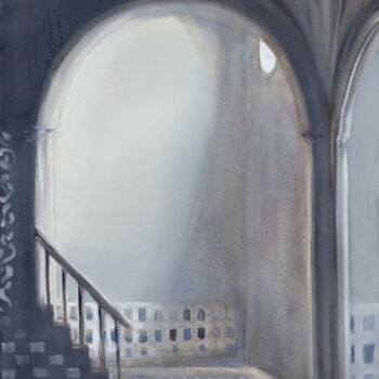 Malerei mit dem Titel "Archway" von Dita Lūse, Original-Kunstwerk, Öl Auf Keilrahmen aus Holz montiert