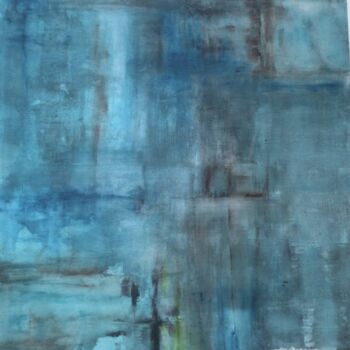 Painting titled "Ceu azul" by Pereira, Original Artwork, Acrylic Mounted on Wood Stretcher frame