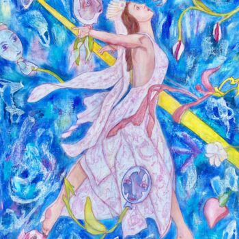 Pintura titulada "Dem Himmel so nah" por Rosa Bittner, Obra de arte original, Acrílico