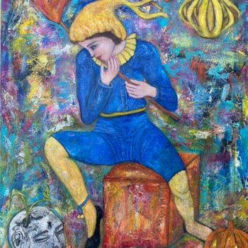 Pintura titulada "Die Gauklerin" por Rosa Bittner, Obra de arte original, Acrílico