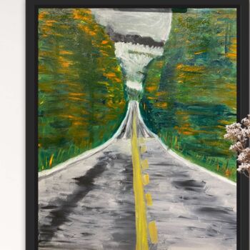 Painting titled "On the road again" by Audrey Letheux, Original Artwork, Acrylic