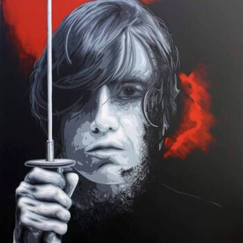 Peinture intitulée "retracto artista Es…" par Italo Somma, Œuvre d'art originale, Acrylique