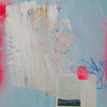 Painting titled "Bleu nuage 2" by Eric Ullrich, Original Artwork, Acrylic