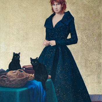 Pintura titulada "Contemporary portra…" por Nataliya Bagatskaya, Obra de arte original, Acrílico
