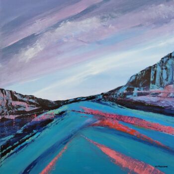 Painting titled "IMMENSITE" by Véronique Migliore, Original Artwork, Acrylic Mounted on Wood Stretcher frame